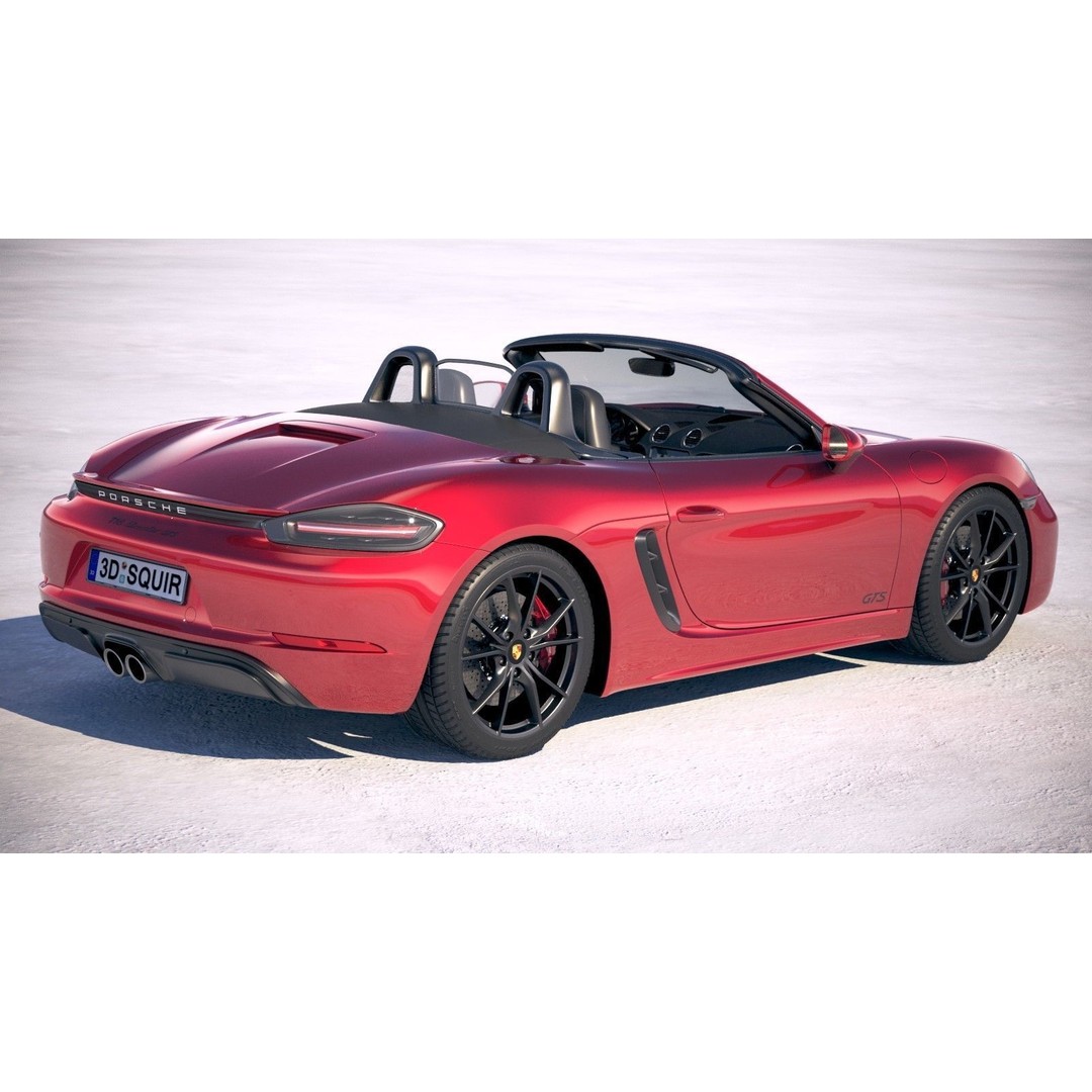 Porsche 718 Boxster GTS 2018 3D Model – High Poly Game Asset, FBX, OBJ - View 6