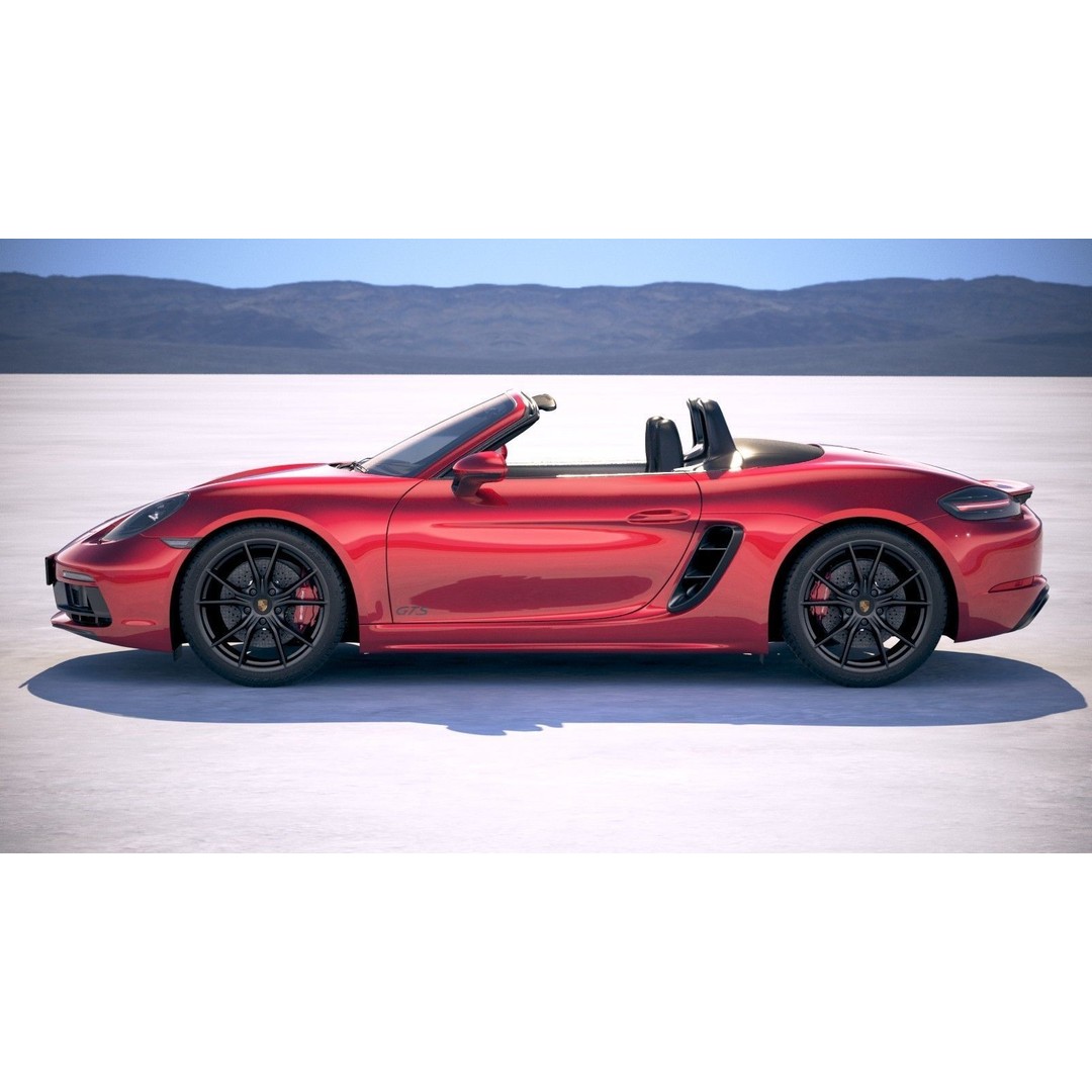 Porsche 718 Boxster GTS 2018 3D Model – High Poly Game Asset, FBX, OBJ - View 8