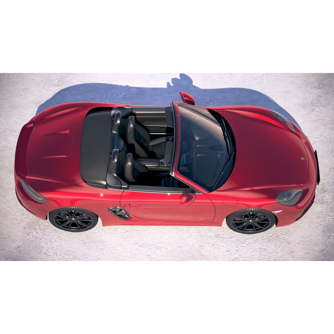 Porsche 718 Boxster GTS 2018 3D Model – High Poly Game Asset, FBX, OBJ - View 9