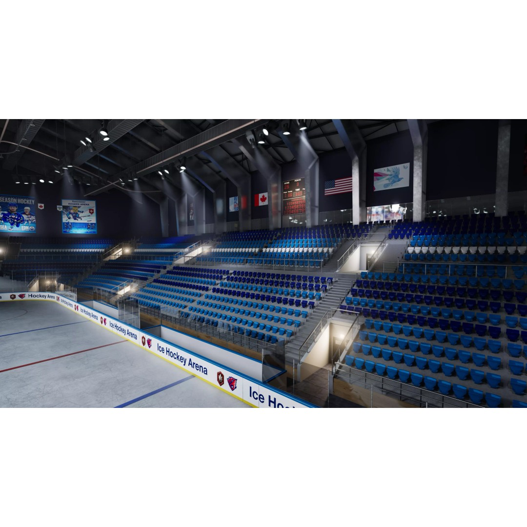 Ice Hockey Arena 3D Model – Modular Sports Venue with PBR Textures, FBX - View 11