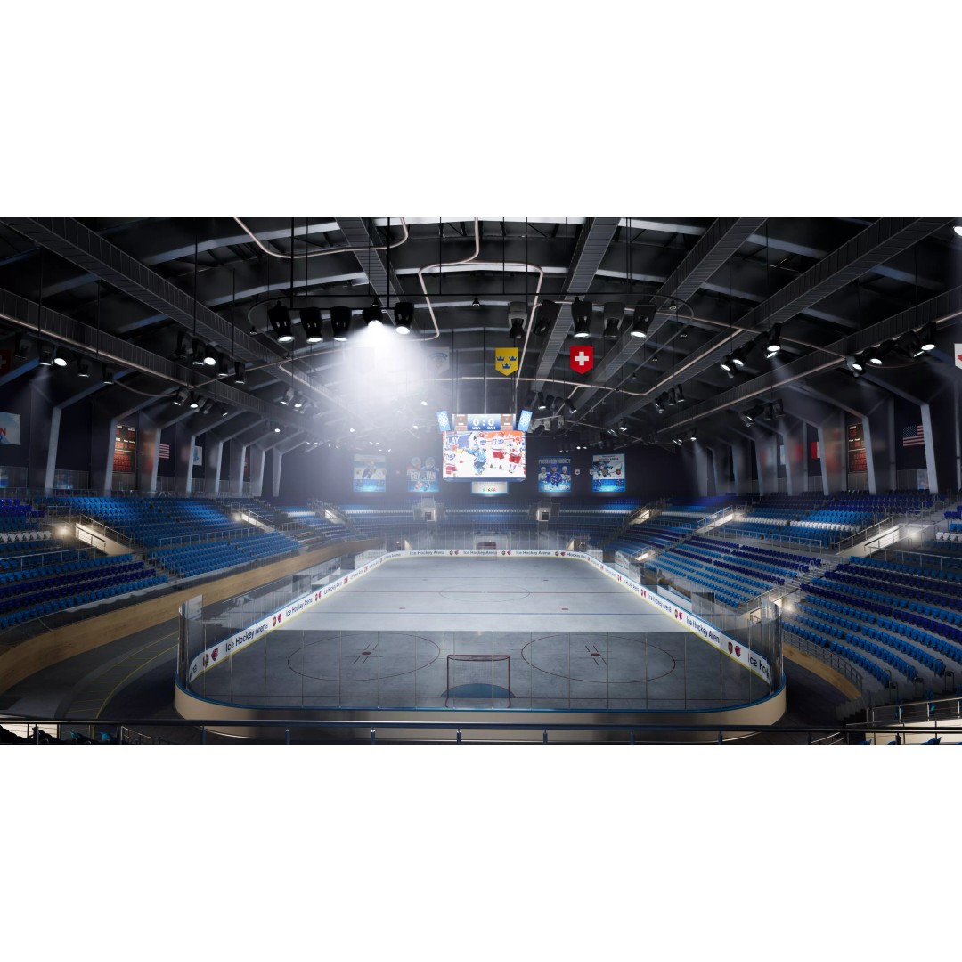 Ice Hockey Arena 3D Model – Modular Sports Venue with PBR Textures, FBX - View 12