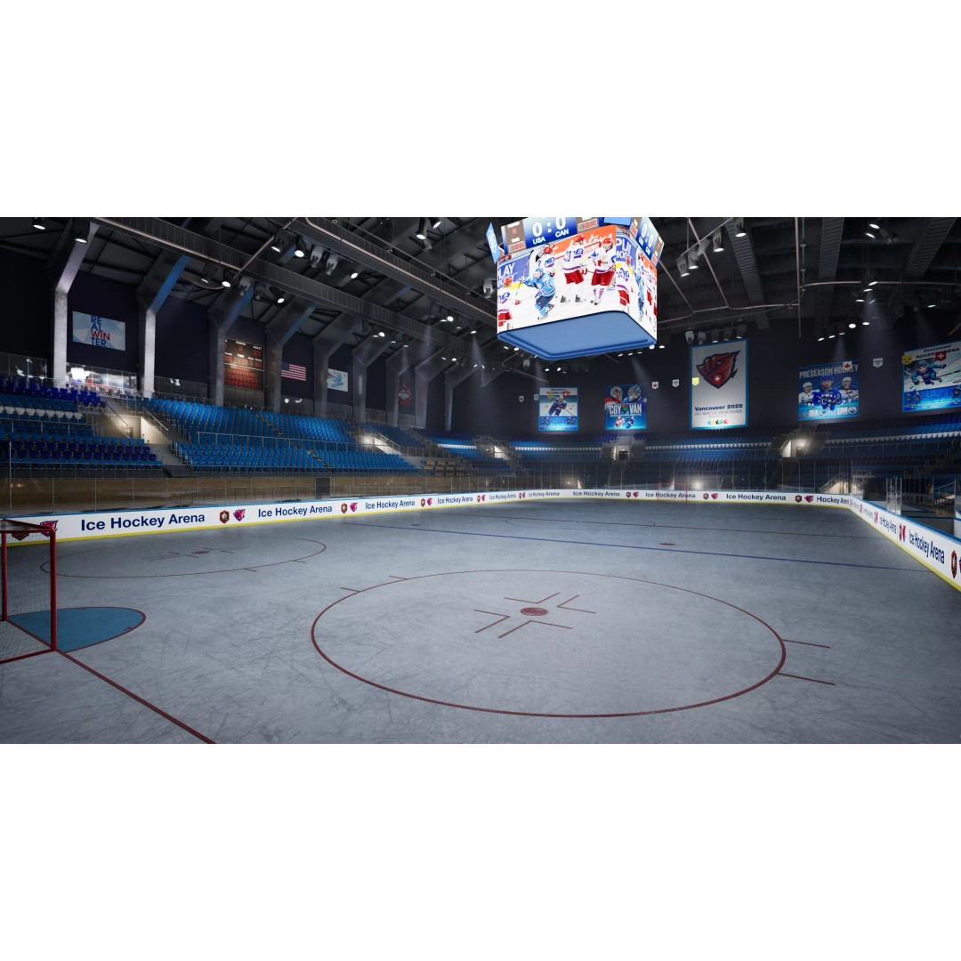 Ice Hockey Arena 3D Model – Modular Sports Venue with PBR Textures, FBX - View 14