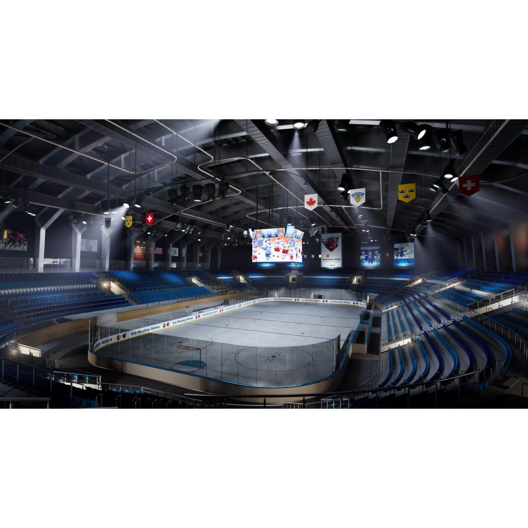 Ice Hockey Arena 3D Model – Modular Sports Venue with PBR Textures, FBX - View 15