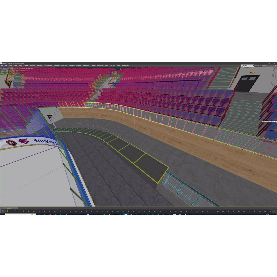 Ice Hockey Arena 3D Model – Modular Sports Venue with PBR Textures, FBX - View 18