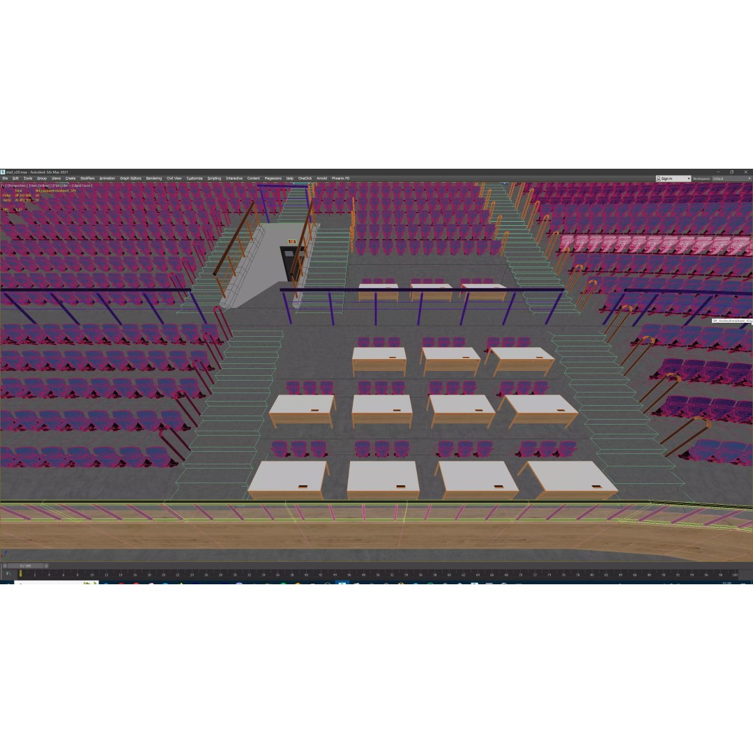 Ice Hockey Arena 3D Model – Modular Sports Venue with PBR Textures, FBX - View 19