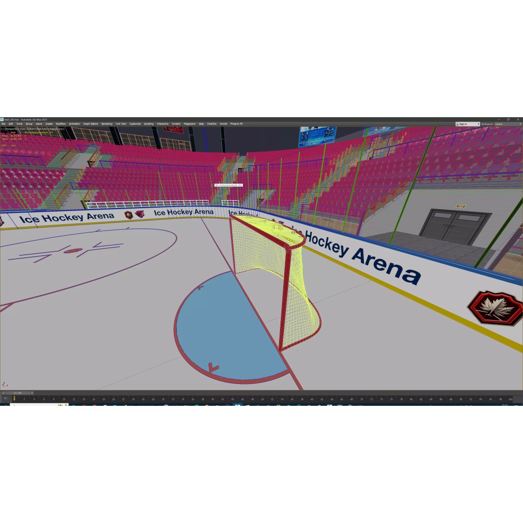 Ice Hockey Arena 3D Model – Modular Sports Venue with PBR Textures, FBX - View 21
