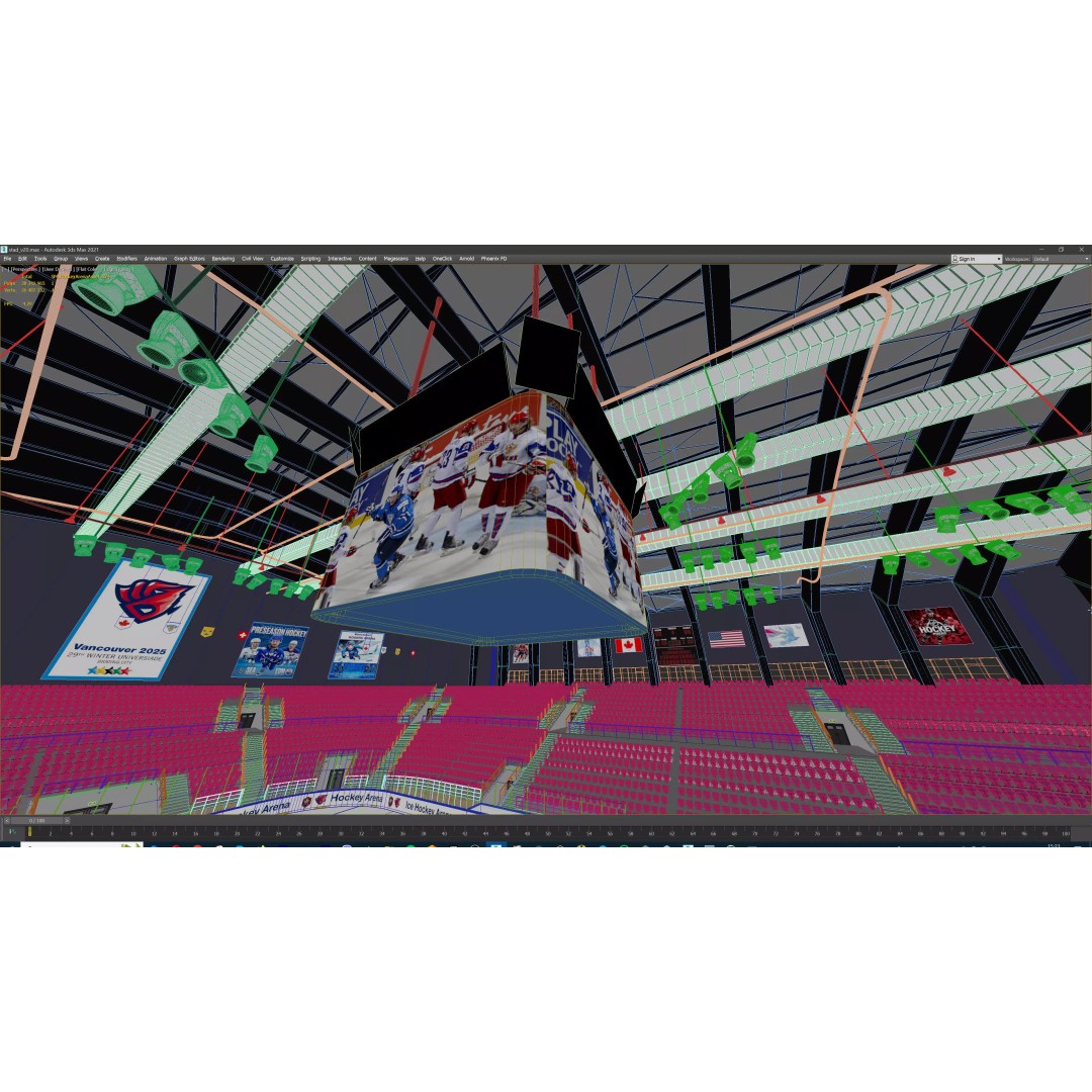 Ice Hockey Arena 3D Model – Modular Sports Venue with PBR Textures, FBX - View 27