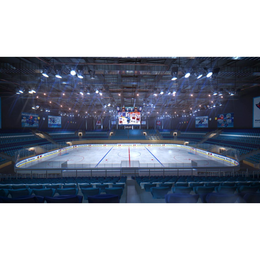 Ice Hockey Arena 3D Model – Modular Sports Venue with PBR Textures, FBX - View 32