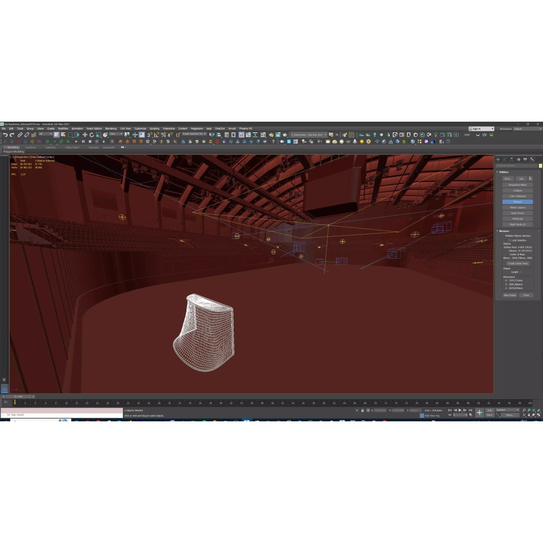 Ice Hockey Arena 3D Model – Modular Sports Venue with PBR Textures, FBX - View 39