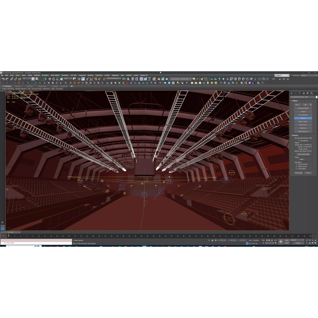 Ice Hockey Arena 3D Model – Modular Sports Venue with PBR Textures, FBX - View 40
