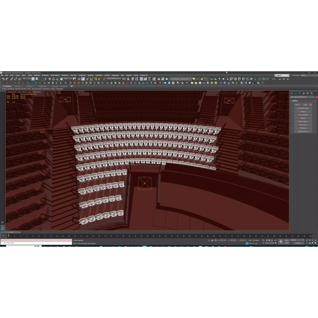 Ice Hockey Arena 3D Model – Modular Sports Venue with PBR Textures, FBX - View 42