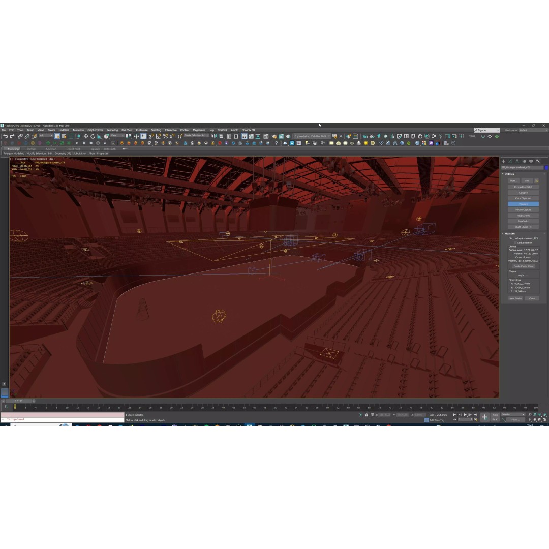 Ice Hockey Arena 3D Model – Modular Sports Venue with PBR Textures, FBX - View 43