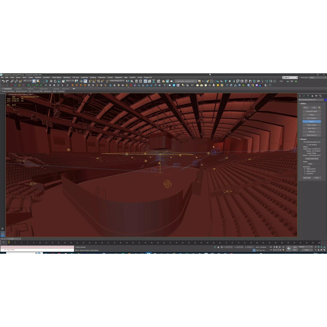 Ice Hockey Arena 3D Model – Modular Sports Venue with PBR Textures, FBX - View 44