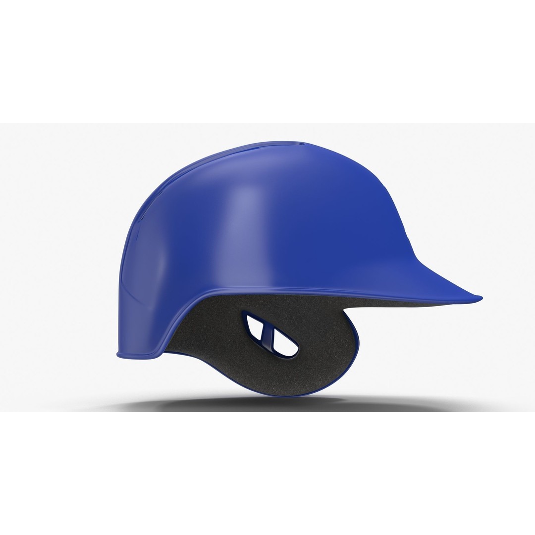 Baseball Helmet 3D Model – Low Poly LA Blue Game Asset, FBX - View 11