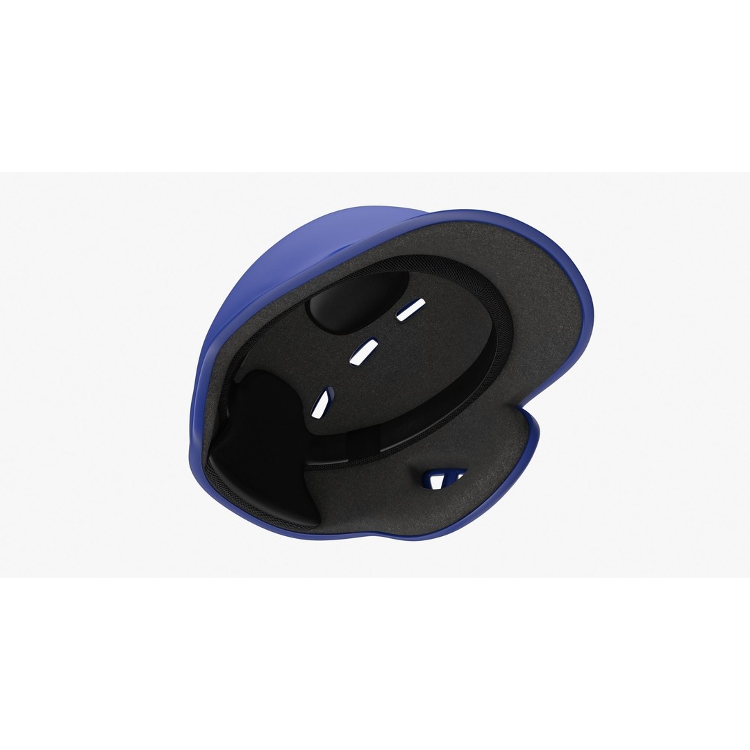 Baseball Helmet 3D Model – Low Poly LA Blue Game Asset, FBX - View 14