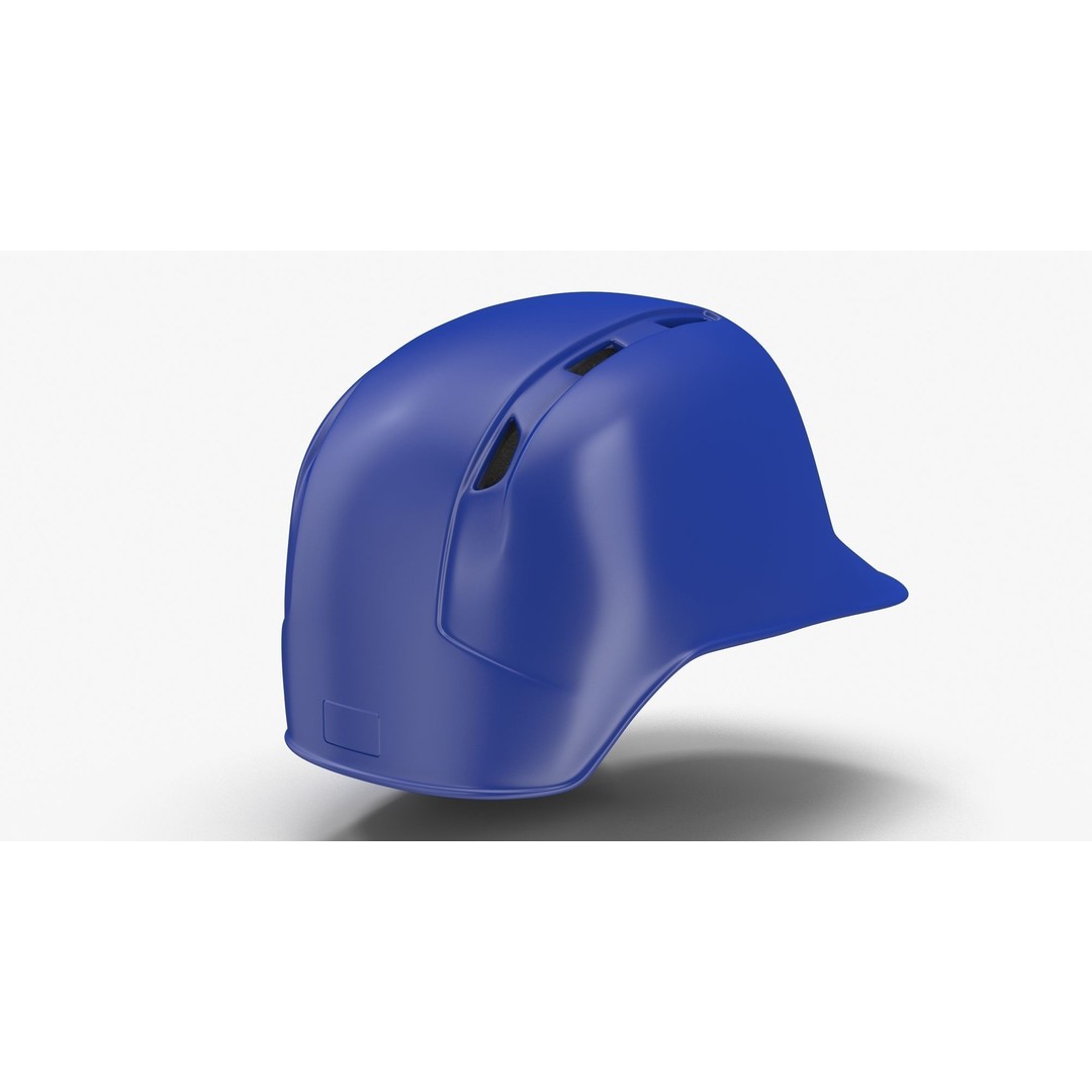 Baseball Helmet 3D Model – Low Poly LA Blue Game Asset, FBX - View 8