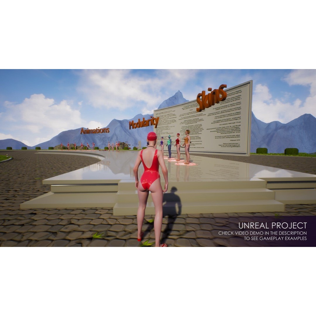 School Wear Girl 3D Model – Low Poly Game-Ready Character, FBX - View 20