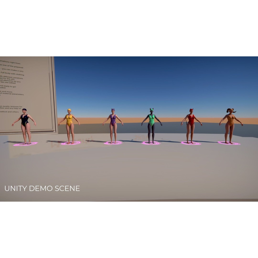 School Wear Girl 3D Model – Low Poly Game-Ready Character, FBX - View 28