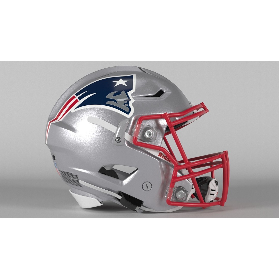 New England Patriots Helmet 3D Model – PBR Game-Ready Asset, FBX, OBJ - View 4