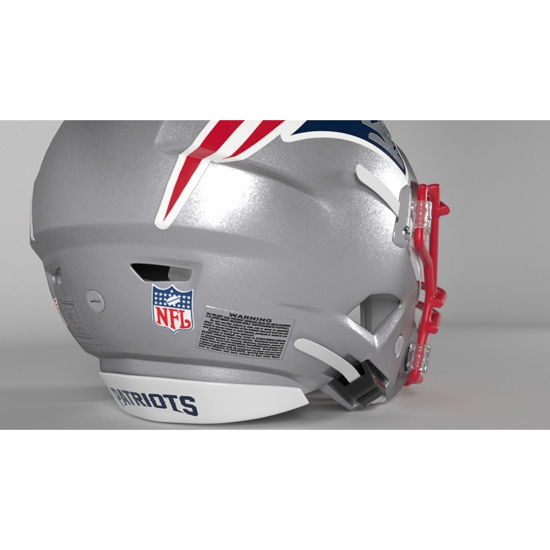 New England Patriots Helmet 3D Model – PBR Game-Ready Asset, FBX, OBJ - View 5