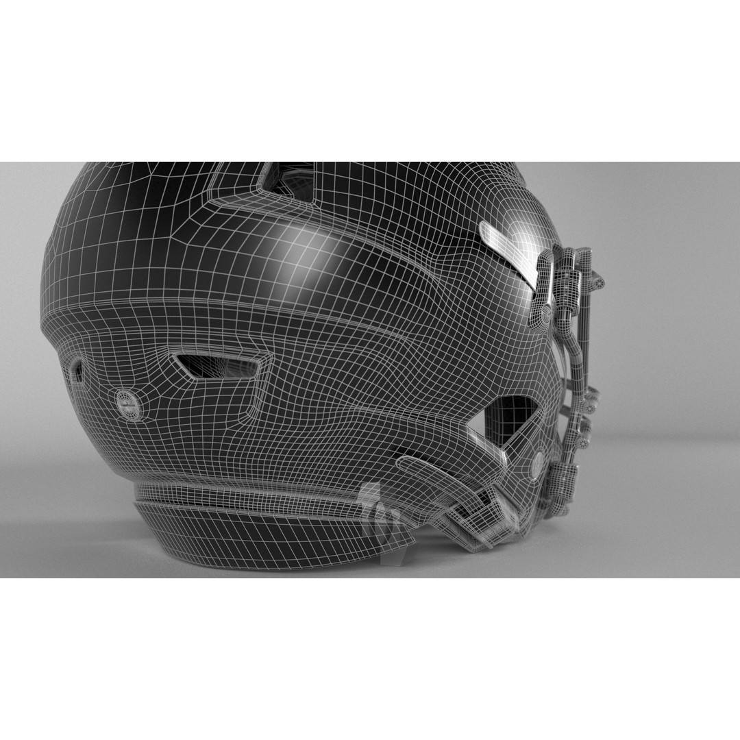 New England Patriots Helmet 3D Model – PBR Game-Ready Asset, FBX, OBJ - View 8