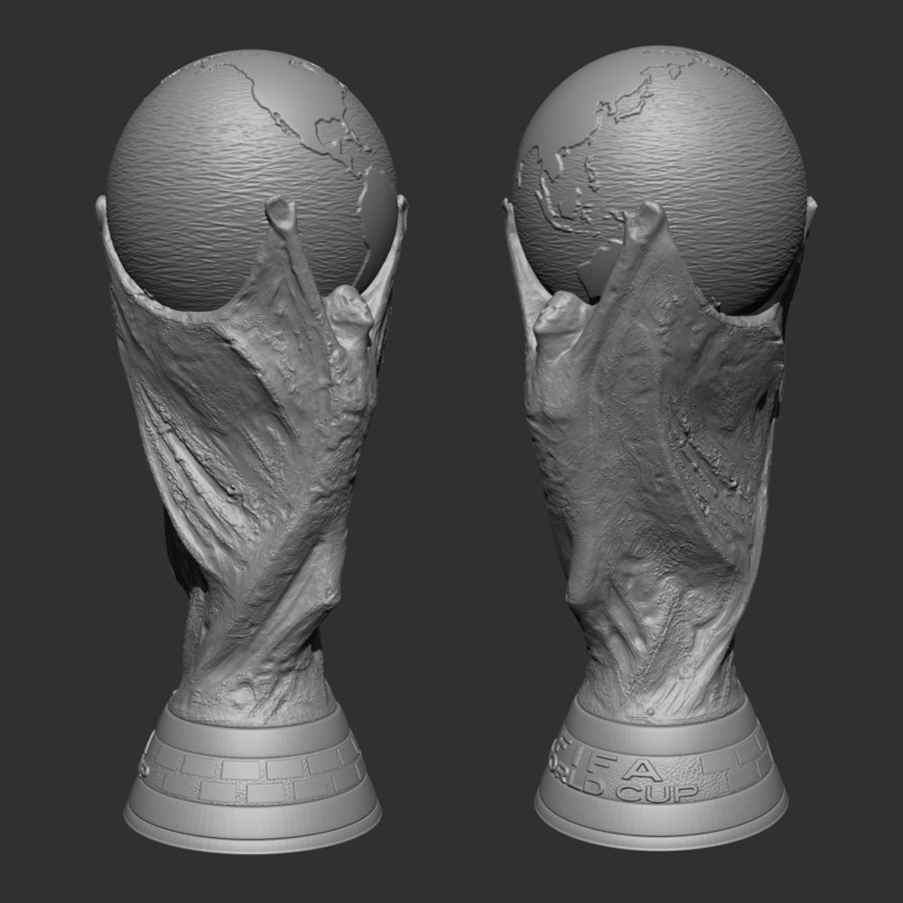 FIFA World Cup Trophy 3D Model – High Poly Game Asset, FBX, OBJ - View 19
