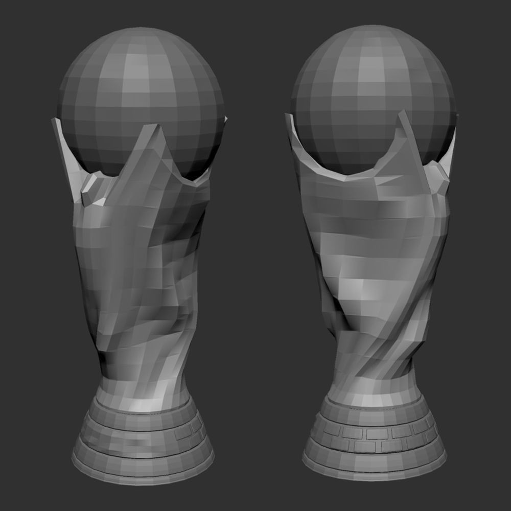 FIFA World Cup Trophy 3D Model – High Poly Game Asset, FBX, OBJ - View 26