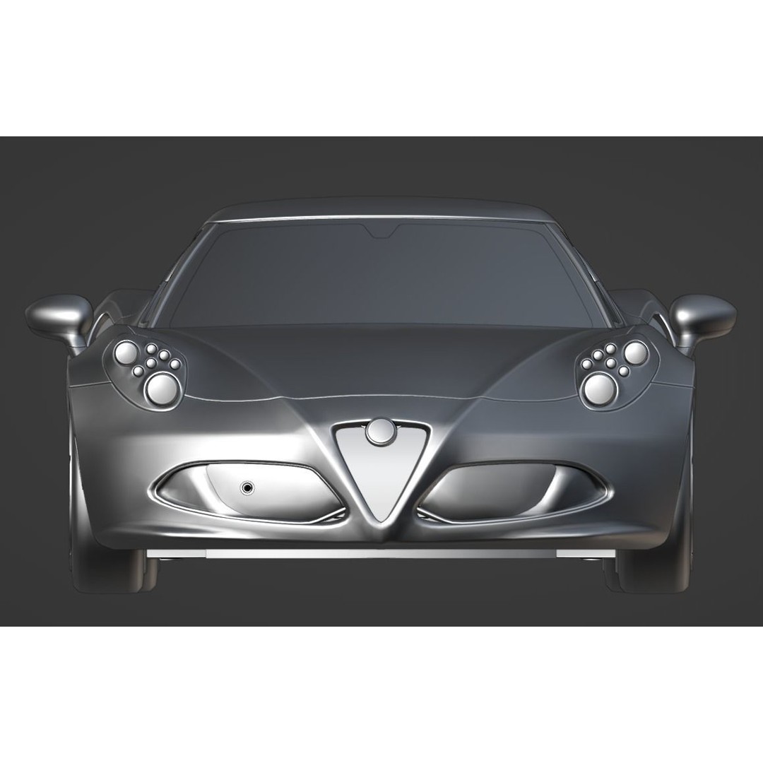 Alfa Romeo 4C 3D Model – PBR Game-Ready Sports Car, FBX/OBJ - View 10