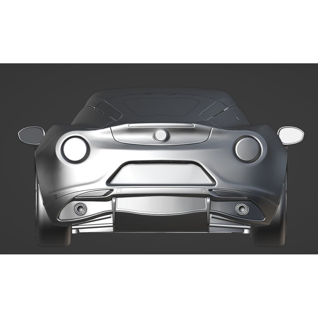 Alfa Romeo 4C 3D Model – PBR Game-Ready Sports Car, FBX/OBJ - View 11