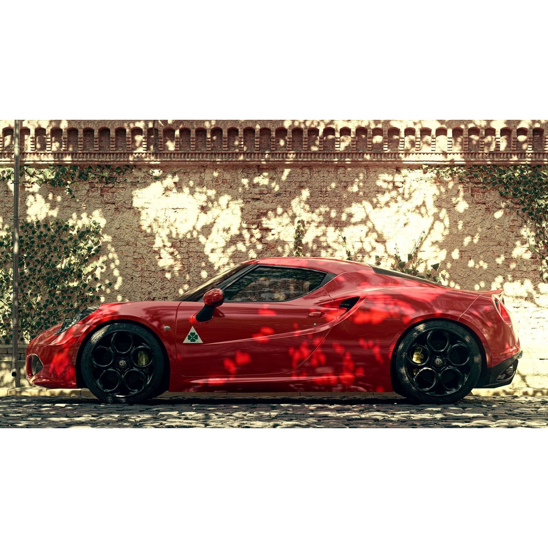 Alfa Romeo 4C 3D Model – PBR Game-Ready Sports Car, FBX/OBJ - View 5