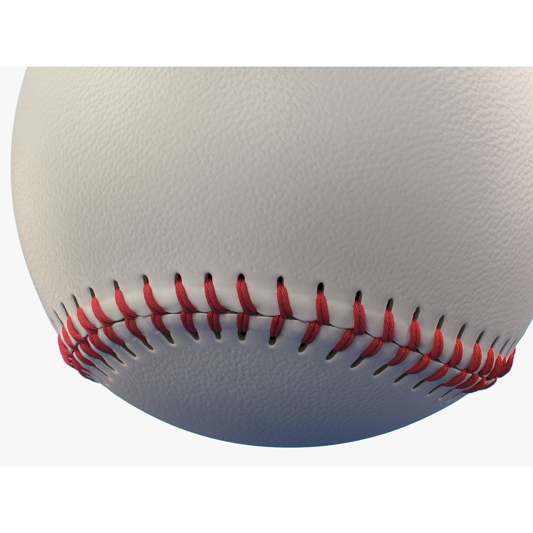 Baseball Ball 3D Model – High Precision PBR Game Asset, FBX, OBJ