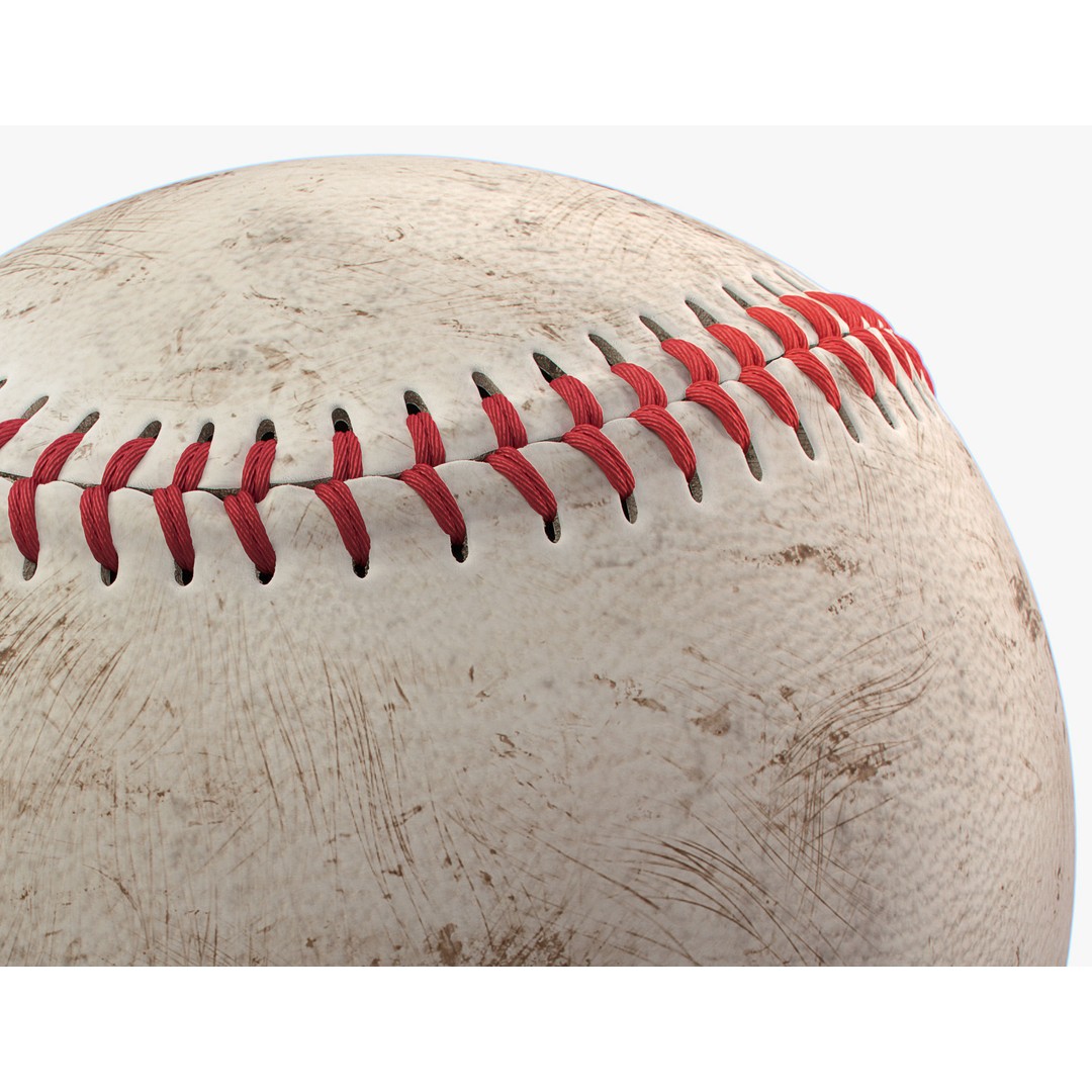 Baseball Ball 3D Model – High Precision PBR Game Asset, FBX, OBJ - View 24