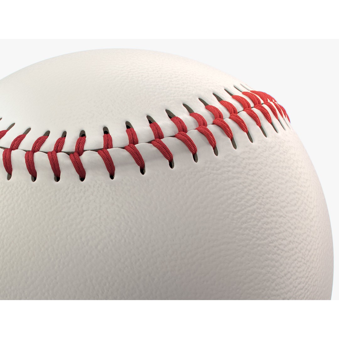 Baseball Ball 3D Model – High Precision PBR Game Asset, FBX, OBJ - View 27