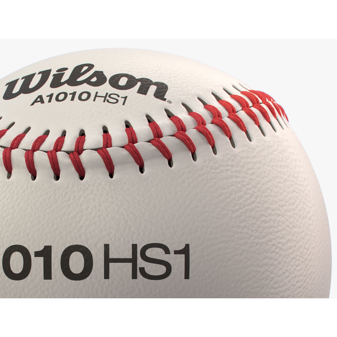 Baseball Ball 3D Model – High Precision PBR Game Asset, FBX, OBJ - View 3
