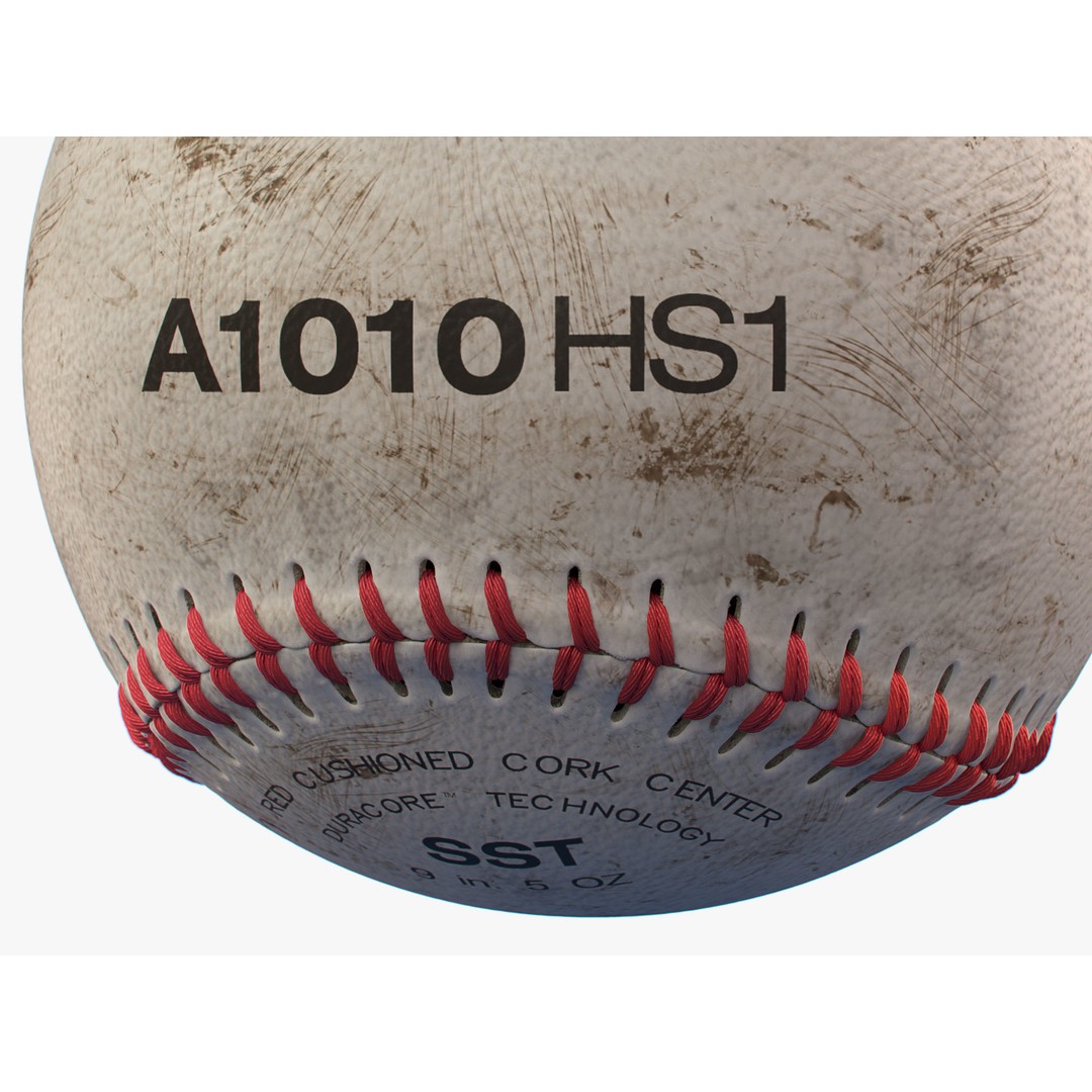 Baseball Ball 3D Model – High Precision PBR Game Asset, FBX, OBJ - View 30