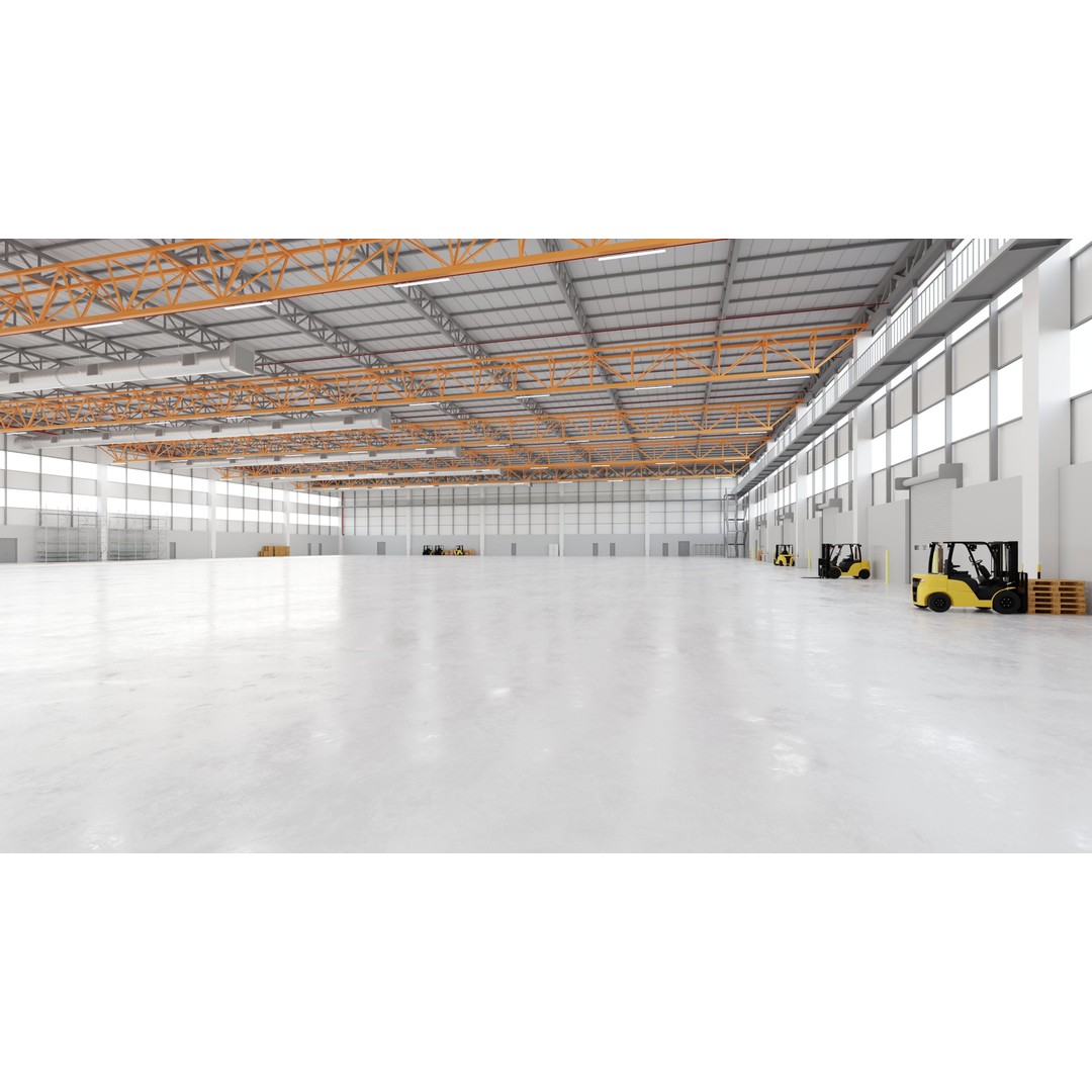 Industrial Warehouse Interior 3D Model – Low Poly Game Asset, FBX, OBJ - View 10