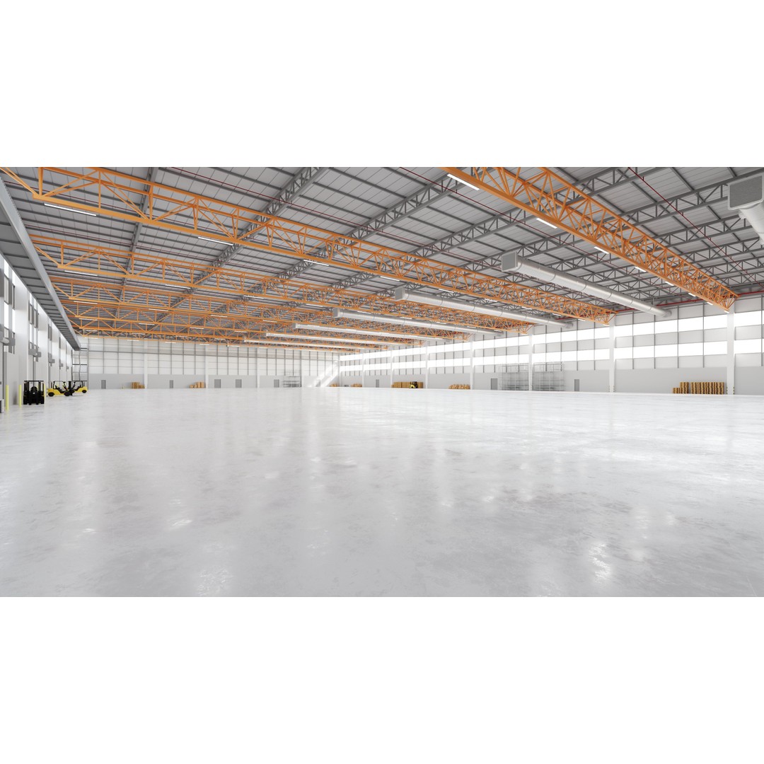 Industrial Warehouse Interior 3D Model – Low Poly Game Asset, FBX, OBJ - View 12