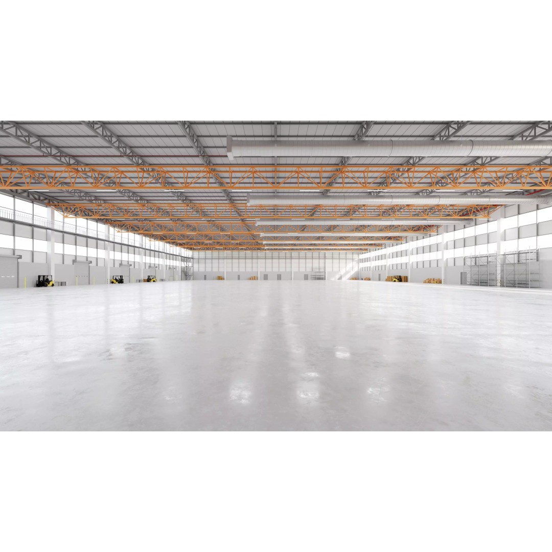 Industrial Warehouse Interior 3D Model – Low Poly Game Asset, FBX, OBJ - View 2