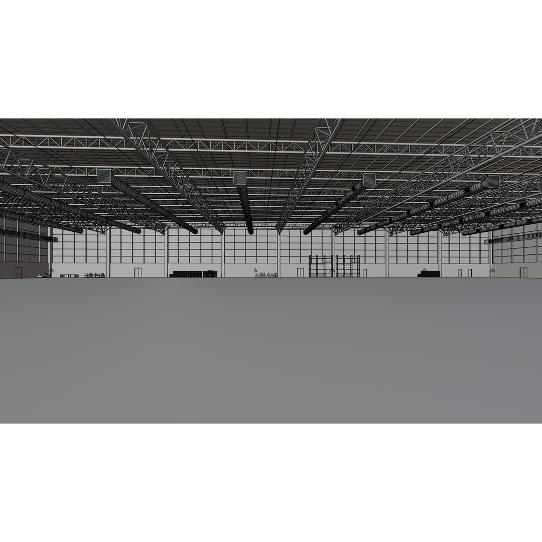 Industrial Warehouse Interior 3D Model – Low Poly Game Asset, FBX, OBJ - View 22