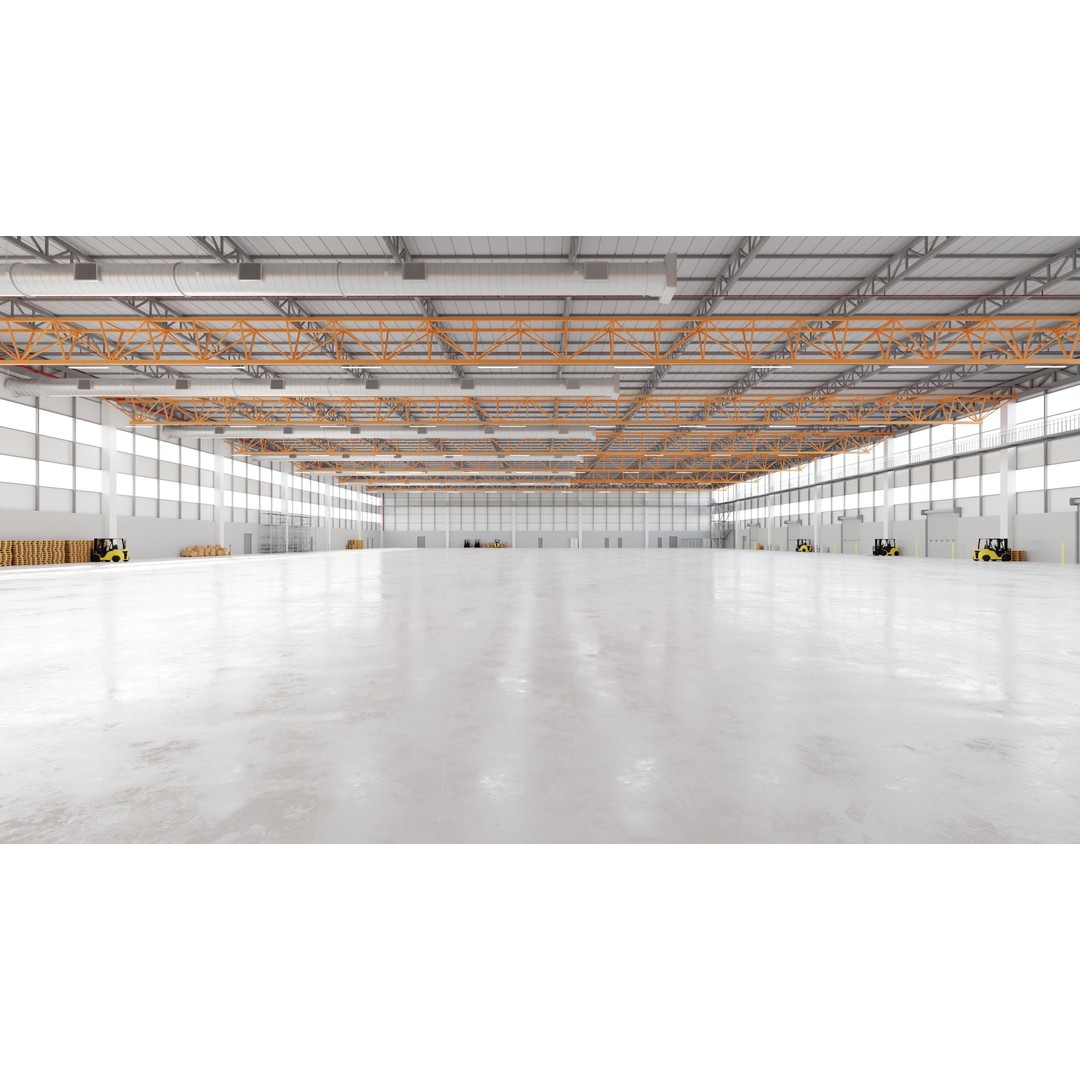 Industrial Warehouse Interior 3D Model – Low Poly Game Asset, FBX, OBJ - View 8
