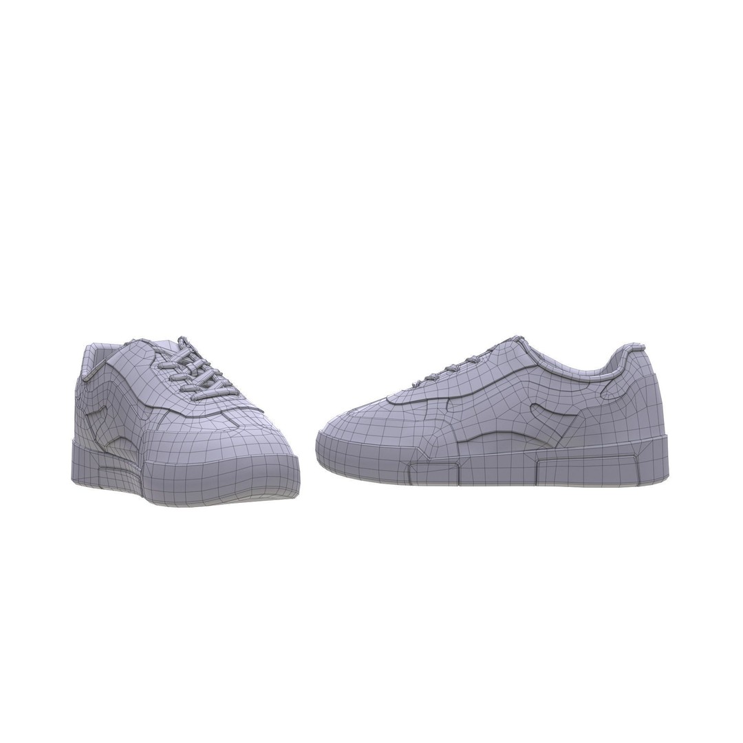 Shoes 206 3D Model – Realistic Low-Poly Rigged Footwear for UE5 - View 13
