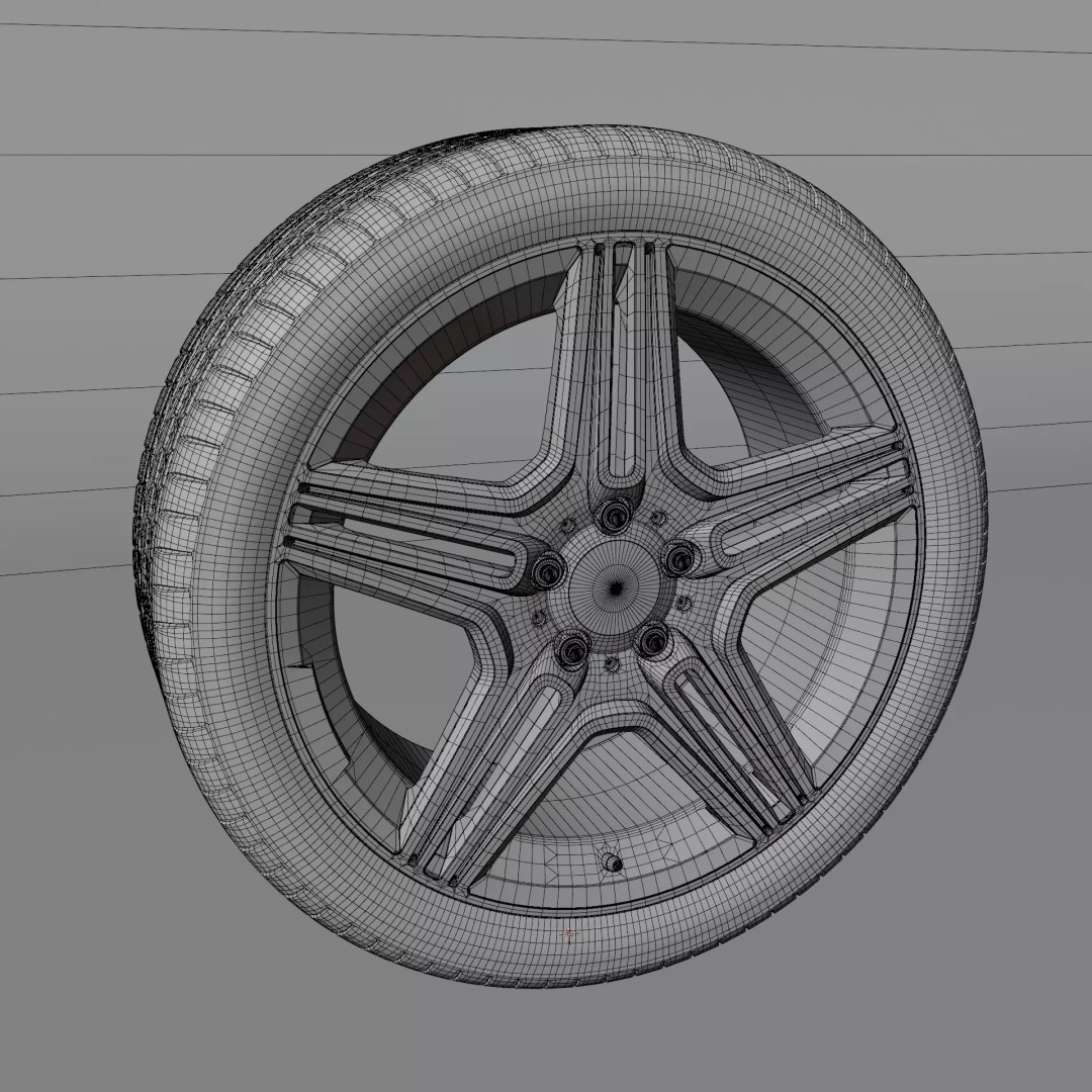 Car Rims 3D Model – High Poly PBR Vehicle Asset, FBX, OBJ - View 14