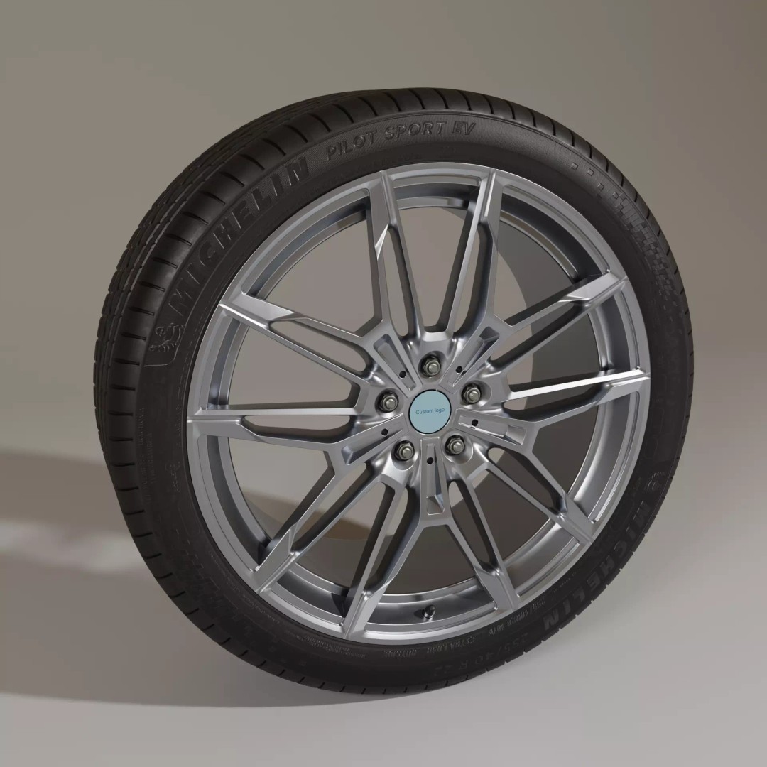 Car Rims 3D Model – High Poly PBR Vehicle Asset, FBX, OBJ - View 16