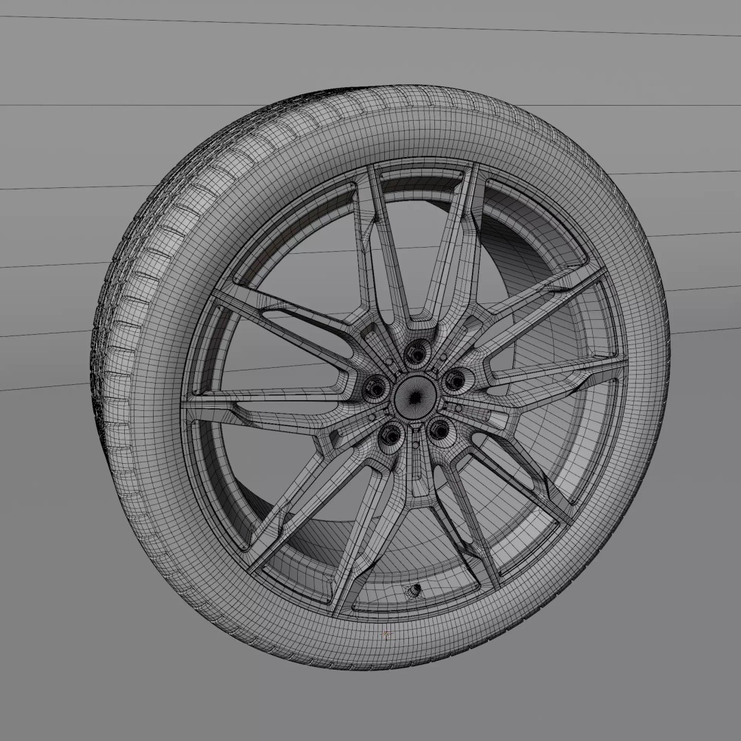 Car Rims 3D Model – High Poly PBR Vehicle Asset, FBX, OBJ - View 18