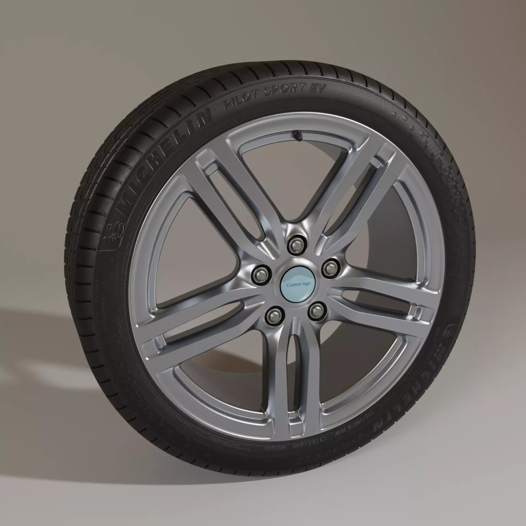 Car Rims 3D Model – High Poly PBR Vehicle Asset, FBX, OBJ - View 4
