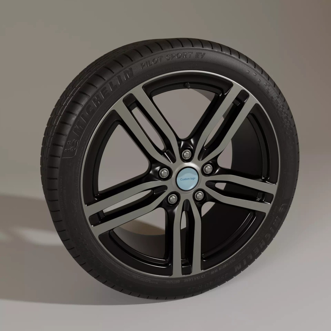 Car Rims 3D Model – High Poly PBR Vehicle Asset, FBX, OBJ - View 5