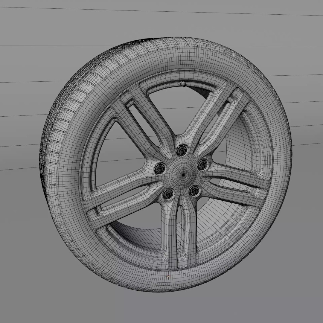 Car Rims 3D Model – High Poly PBR Vehicle Asset, FBX, OBJ - View 6