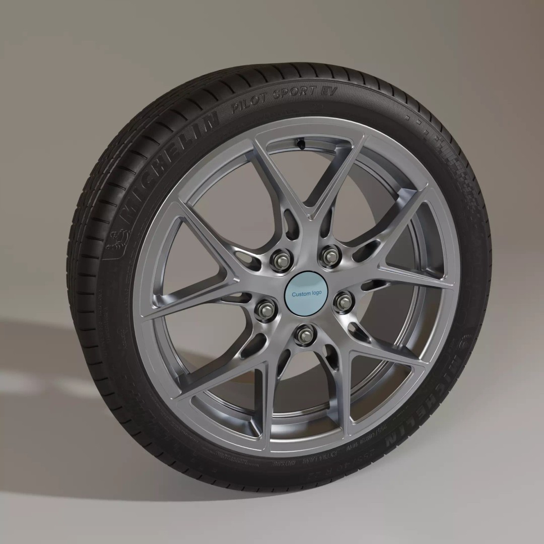 Car Rims 3D Model – High Poly PBR Vehicle Asset, FBX, OBJ - View 8