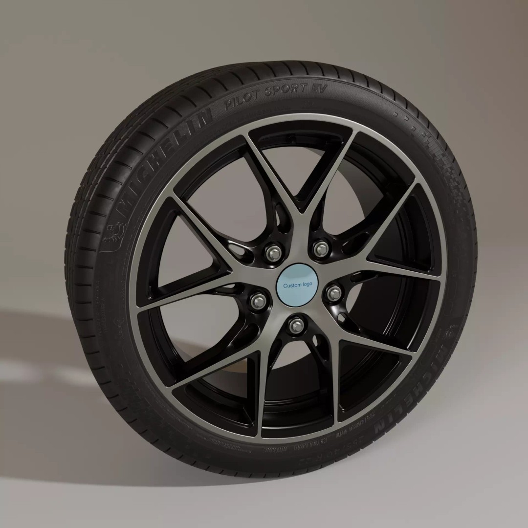 Car Rims 3D Model – High Poly PBR Vehicle Asset, FBX, OBJ - View 9