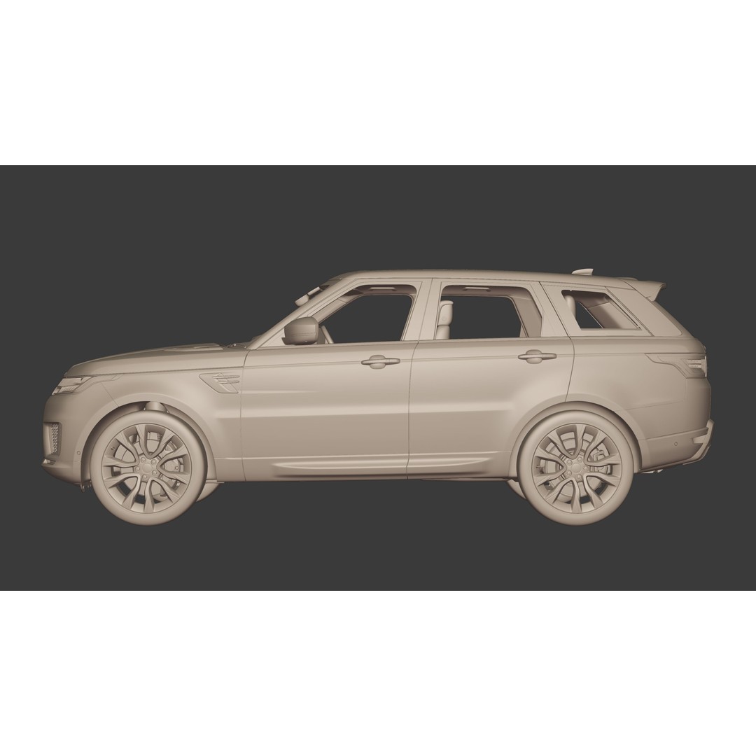 2020 Land Rover Range Rover Sport HST 3D Model – High Poly PBR Assets, FBX, OBJ - View 34